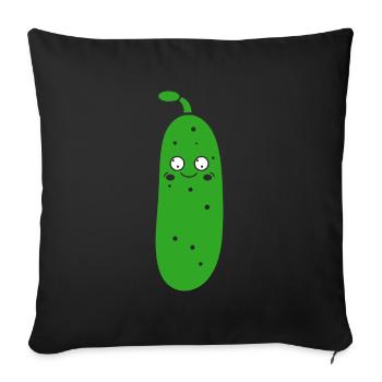 Gurke - Sofakissenbezug 45 x 45 cm - Schwarz - Vorne