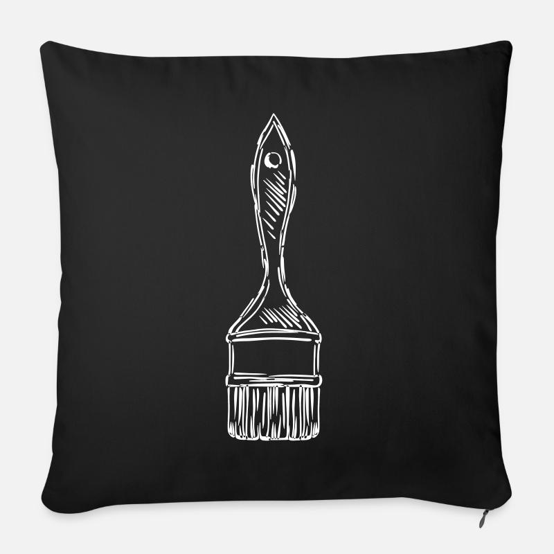 Pinsel Maler Malermeister - Sofakissenbezug 45 x 45 cm - Schwarz