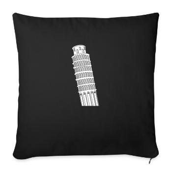 Leaning Tower of Pisa Italy Sight - Sofa pillowcase 17,3'' x 17,3'' (45 x 45 cm) - black - Front