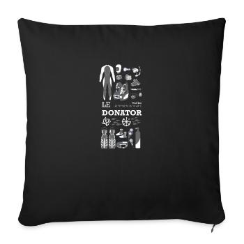 J'peux pas, j'ai plongée sur l'épave du Donator. - Housse de coussin décorative 45 x 45 cm - noir - Devant