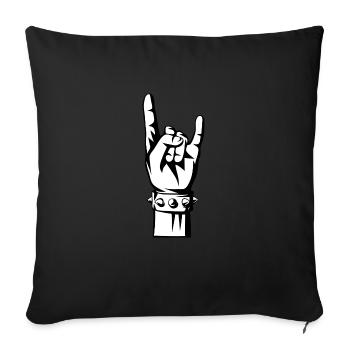 heavy metal Death Matel Rock Shirt Black Festival - Housse de coussin décorative 45 x 45 cm - noir - Devant