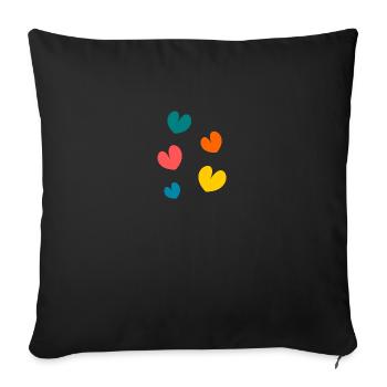 SAINT VALENTINE. bachelorette party. I LOVE YOU. I LOVE YOU. LOVE - Sofa pillowcase 17,3'' x 17,3'' (45 x 45 cm) - black - Front