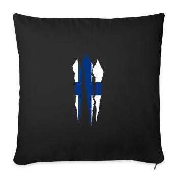 Finland Flag Suomi Finnish Flag Used Look - Sofa pillowcase 17,3'' x 17,3'' (45 x 45 cm) - black - Front