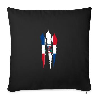 Dominican Republic Flag Dom Rep Flag Travel - Sofa pillowcase 17,3'' x 17,3'' (45 x 45 cm) - black - Front