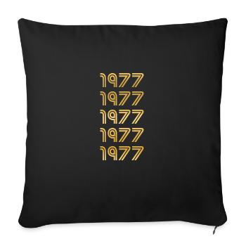 Style 1977 - Sofakissenbezug 45 x 45 cm - Schwarz - Vorne