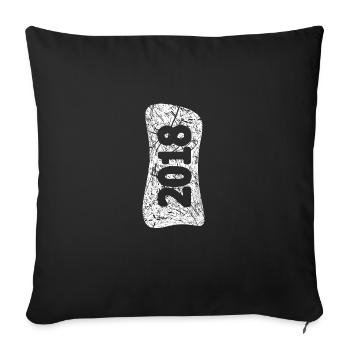 2018 - Sofa pillowcase 17,3'' x 17,3'' (45 x 45 cm) - black - Front