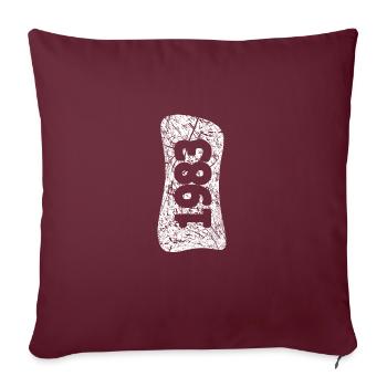 Hochzeitstag 1983 - Sofakissenbezug 45 x 45 cm - Burgunderrot - Vorne