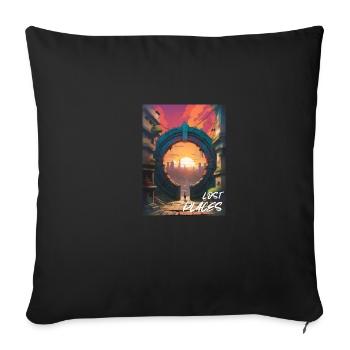 Lost Places- City - Sofa pillowcase 17,3'' x 17,3'' (45 x 45 cm) - black - Front
