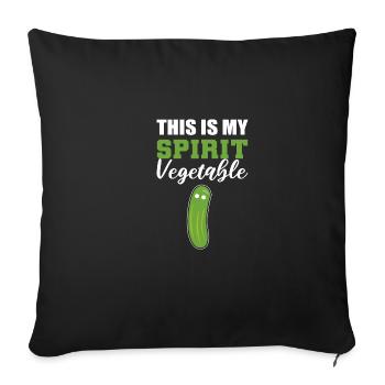 My Spirit Vegetable Vegan Gift - Sofa pillowcase 17,3'' x 17,3'' (45 x 45 cm) - black - Front