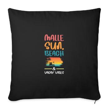 Malle Holiday Vibes - Housse de coussin décorative 45 x 45 cm - noir - Devant