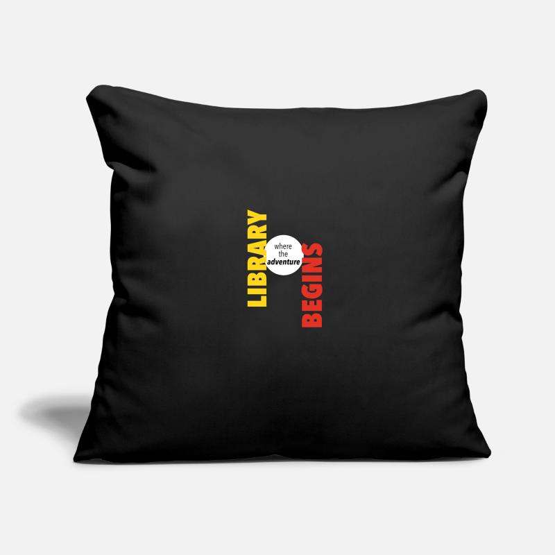 L’aventure commence dans votre bibliothèque Housse de coussin décorative 45 x 45 cm