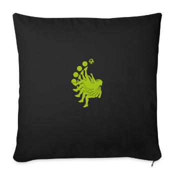 Fall Back Football Footballer Penalty Player - Sofa pillowcase 17,3'' x 17,3'' (45 x 45 cm) - black - Front