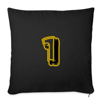 1. 1 AN. 1er ANNIVERSAIRE. ANNIVERSAIRE 1 AN - Housse de coussin décorative 45 x 45 cm - noir - Devant
