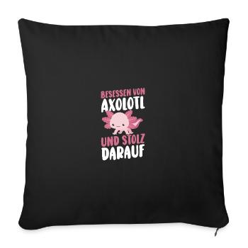 Axolotl - Housse de coussin décorative 45 x 45 cm - noir - Devant