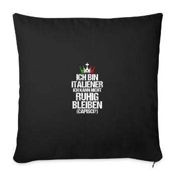 Italie Italien Vaffanculo - Housse de coussin décorative 45 x 45 cm - noir - Devant