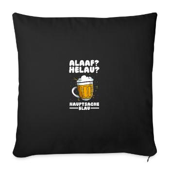 Karnevalskostüm Bier Saufen Fasching Karneval - Sofakissenbezug 45 x 45 cm - Schwarz - Vorne