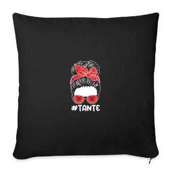 Darts Player Aunt Darts - Sofa pillowcase 17,3'' x 17,3'' (45 x 45 cm) - black - Front
