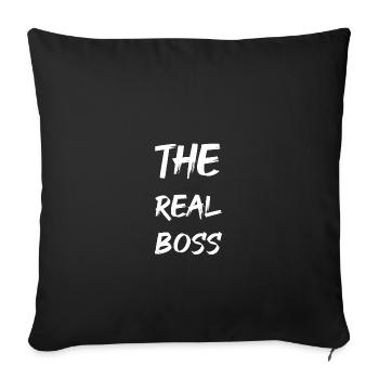 the real boss - Sofa pillowcase 17,3'' x 17,3'' (45 x 45 cm) - black - Front