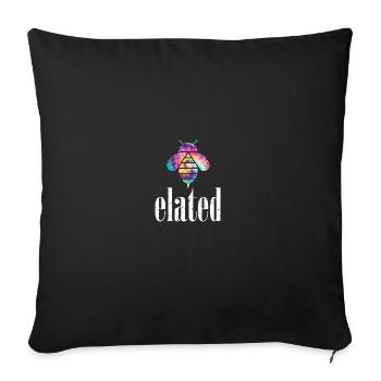 Tie Dye Bee Elated Biene Be Elated - Sofa pillowcase 17,3'' x 17,3'' (45 x 45 cm) - black - Front