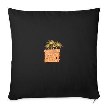 Sardinia as a holiday - Sofa pillowcase 17,3'' x 17,3'' (45 x 45 cm) - black - Front
