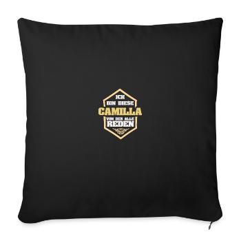 Camilla - Sofakissenbezug 45 x 45 cm - Schwarz - Vorne