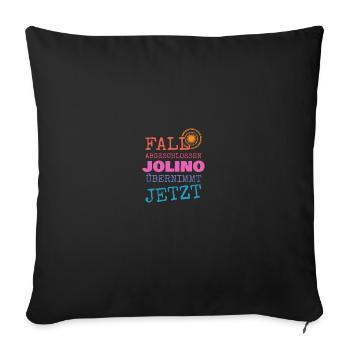 First name Jolino - Sofa pillowcase 17,3'' x 17,3'' (45 x 45 cm) - black - Front