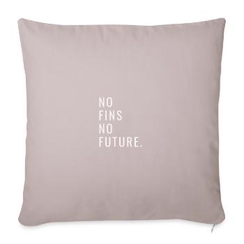 No Fins No Future Safe Sharks - Sofakissenbezug 45 x 45 cm - helles Taupe - Vorne