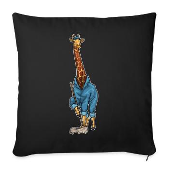Giraffe Cleaner Mop - Sofa pillowcase 17,3'' x 17,3'' (45 x 45 cm) - black - Front