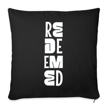 Be still and know Psalm 46:10 Christian Faith - Sofa pillowcase 17,3'' x 17,3'' (45 x 45 cm) - black - Front