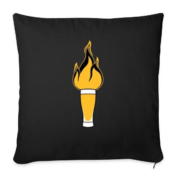 beer alcohol party drinking drink durs - Sofa pillowcase 17,3'' x 17,3'' (45 x 45 cm) - black - Front