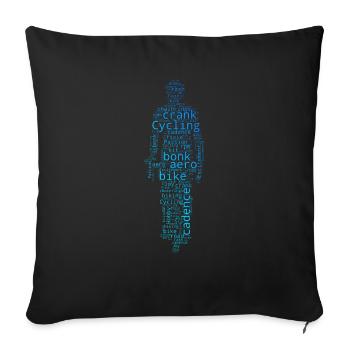 Vélo Cyclisme Femmes Vélo Cyclistes - Housse de coussin décorative 45 x 45 cm - noir - Devant