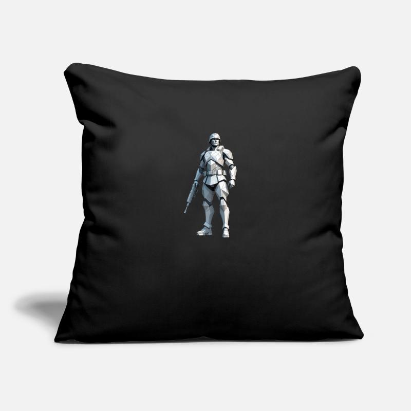 Soldat - Conception de l’armée Low Poly Housse de coussin décorative 45 x 45 cm