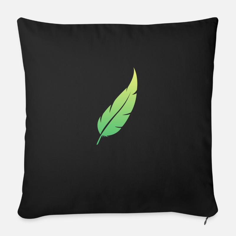 Feather Feeling #5 - Sofakissenbezug 45 x 45 cm - Schwarz