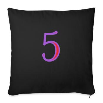 5. 5 JAHRE. 5-JÄHRIGES JUBILÄUM. 5-JÄHRIGES JUBILÄUM - Sofakissenbezug 45 x 45 cm - Schwarz - Vorne