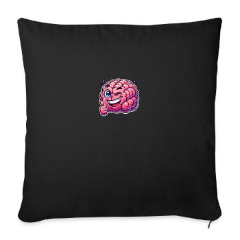 Intelligent brain - Sofa pillowcase 17,3'' x 17,3'' (45 x 45 cm) - black - Front