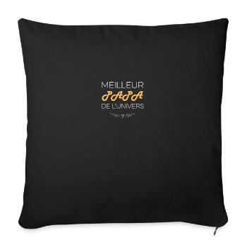 Meilleur papa de l'univer - Housse de coussin décorative 45 x 45 cm - noir - Devant