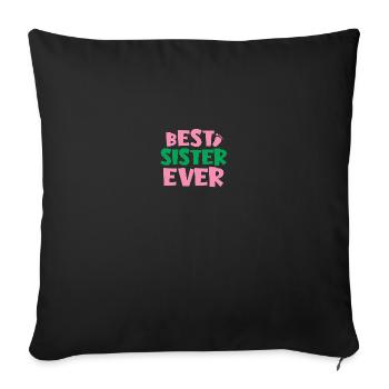 Meilleure soeur - Housse de coussin décorative 45 x 45 cm - noir - Devant