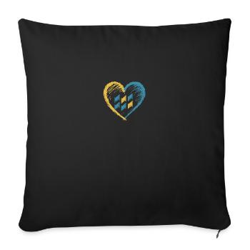Diagram of Down syndrome of the heart loop - Sofa pillowcase 17,3'' x 17,3'' (45 x 45 cm) - black - Front