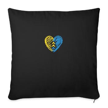 Diagram of Down syndrome of the heart loop - Sofa pillowcase 17,3'' x 17,3'' (45 x 45 cm) - black - Front