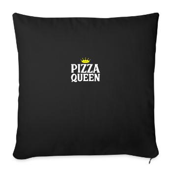 Pizza Queen Funny Quote - Sofa pillowcase 17,3'' x 17,3'' (45 x 45 cm) - black - Front