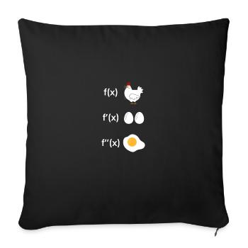 Ableitung Funktion Huhn Mathe - Sofakissenbezug 45 x 45 cm - Schwarz - Vorne