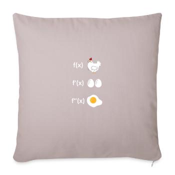 Derivation function chicken math - Sofa pillowcase 17,3'' x 17,3'' (45 x 45 cm) - light taupe - Front