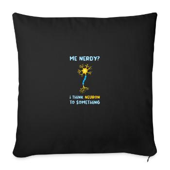 Neurone Neuronon Enseignant Cadeau - Housse de coussin décorative 45 x 45 cm - noir - Devant