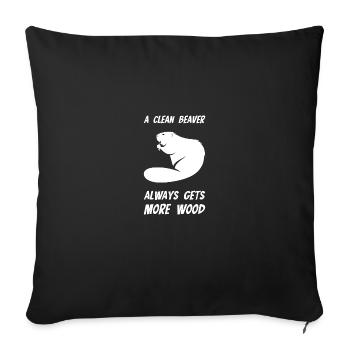 Bieber Rodent Funny Saying - Sofa pillowcase 17,3'' x 17,3'' (45 x 45 cm) - black - Front