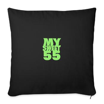 Sweet 55 - Sofa pillowcase 17,3'' x 17,3'' (45 x 45 cm) - black - Front