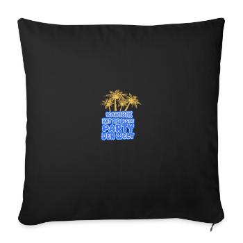 Vacation Caribbean - Sofa pillowcase 17,3'' x 17,3'' (45 x 45 cm) - black - Front