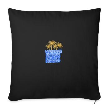 Urlaub Lanzarote - Sofakissenbezug 45 x 45 cm - Schwarz - Vorne
