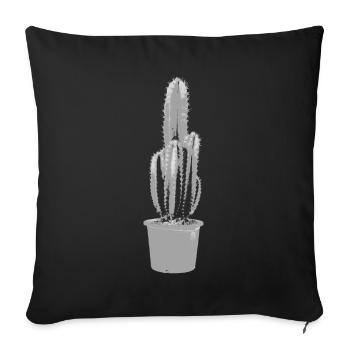 Cactus silhouettte - Sofa pillowcase 17,3'' x 17,3'' (45 x 45 cm) - black - Front