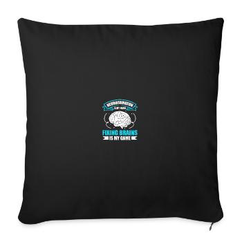 Neurologist Neurosurgery Neurosurgeon - Sofa pillowcase 17,3'' x 17,3'' (45 x 45 cm) - black - Front