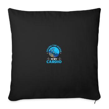 Marine Biologist Marine Biology - Sofa pillowcase 17,3'' x 17,3'' (45 x 45 cm) - black - Front